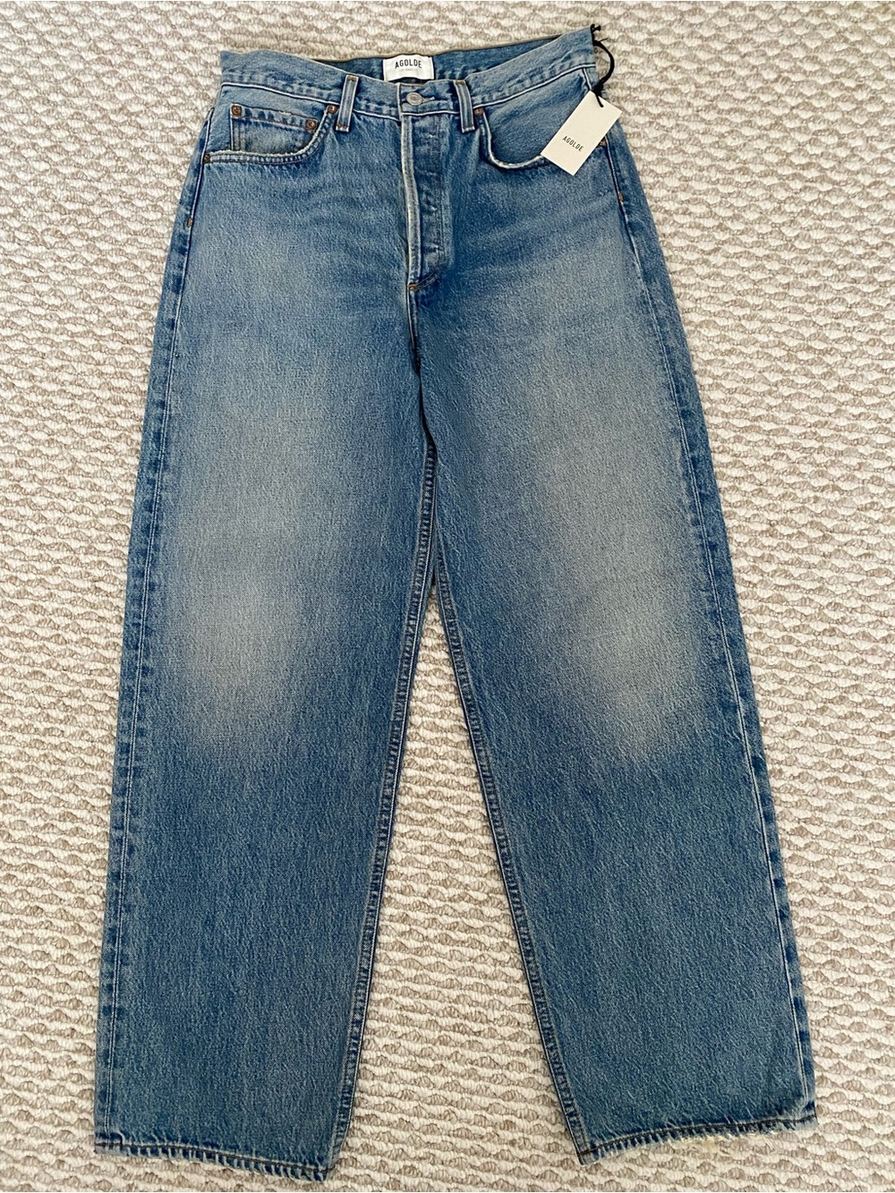 Agolde Geiore Mid-Rise Baggy Taper Jeans